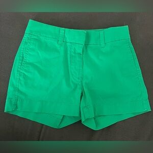 J. Crew Women’s/teen Vibrant Green Tailored Chino Shorts size 000